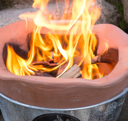 WOK mit Feuer